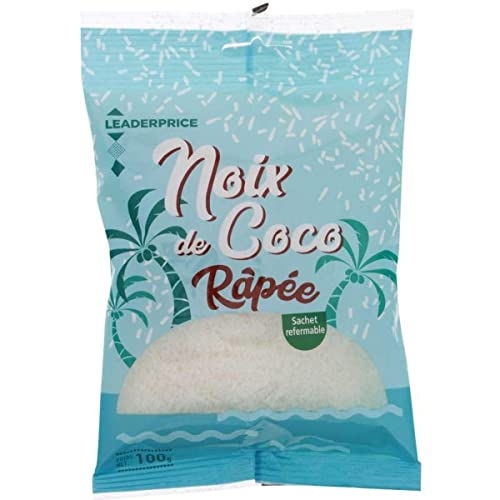 Leader Price noix de coco râpée lot 12 x 100g dessert