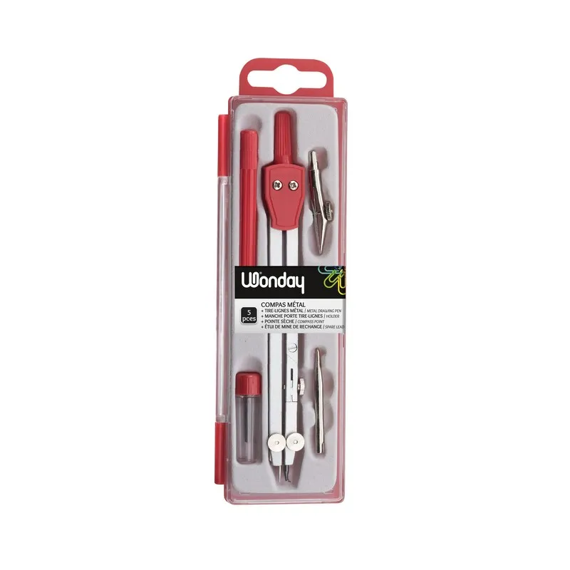 Safe Tool Coffret compas scolaire 5 pces école