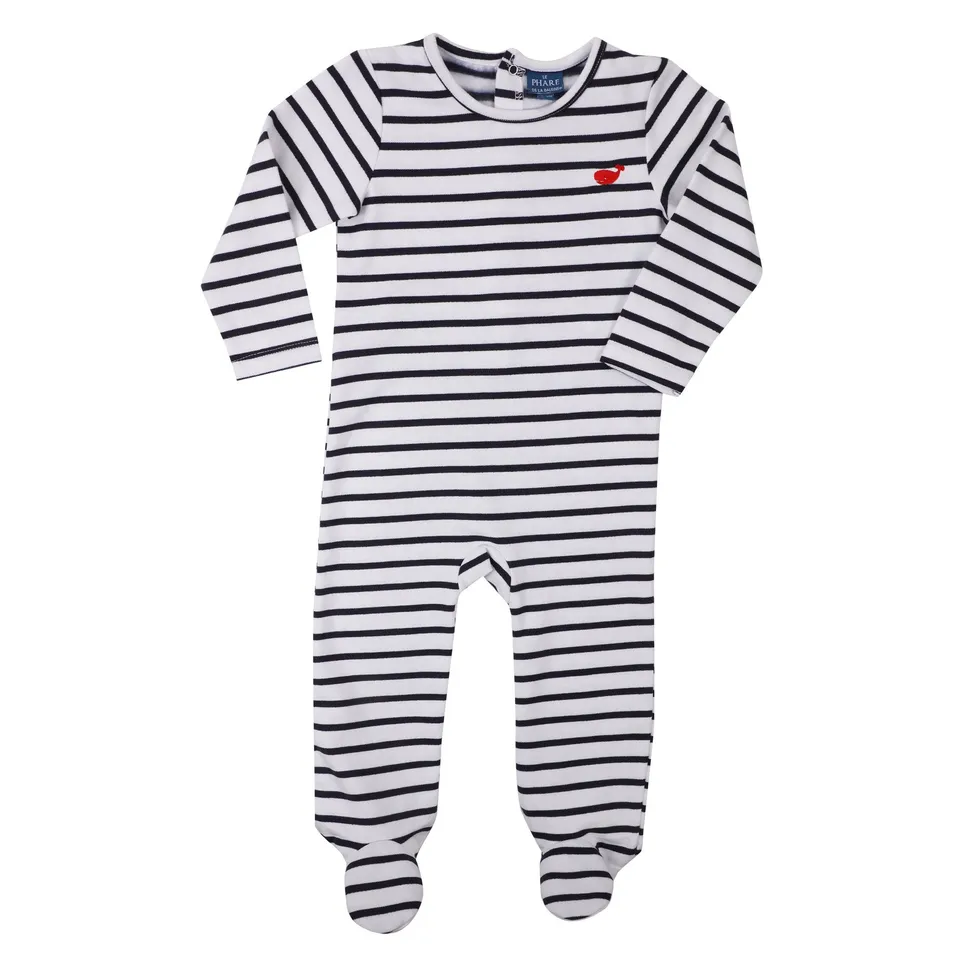 Dors-bien bébé molleton blanc pyjama naissance