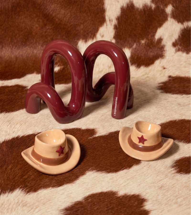 L'avant gardiste set coquetiers cowboy chapeau fun
