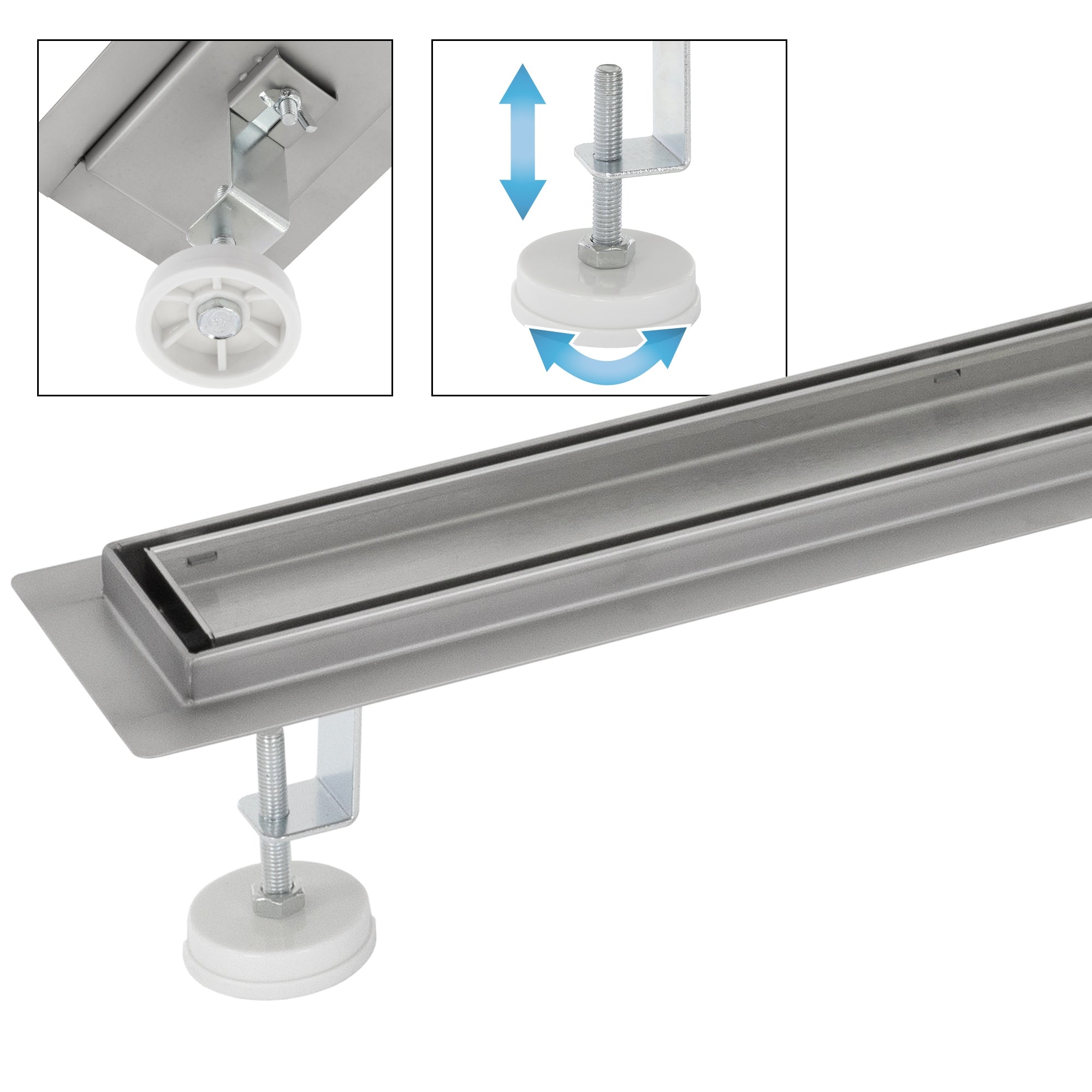 ML-Design Caniveau douche inox 100 cm carrelable