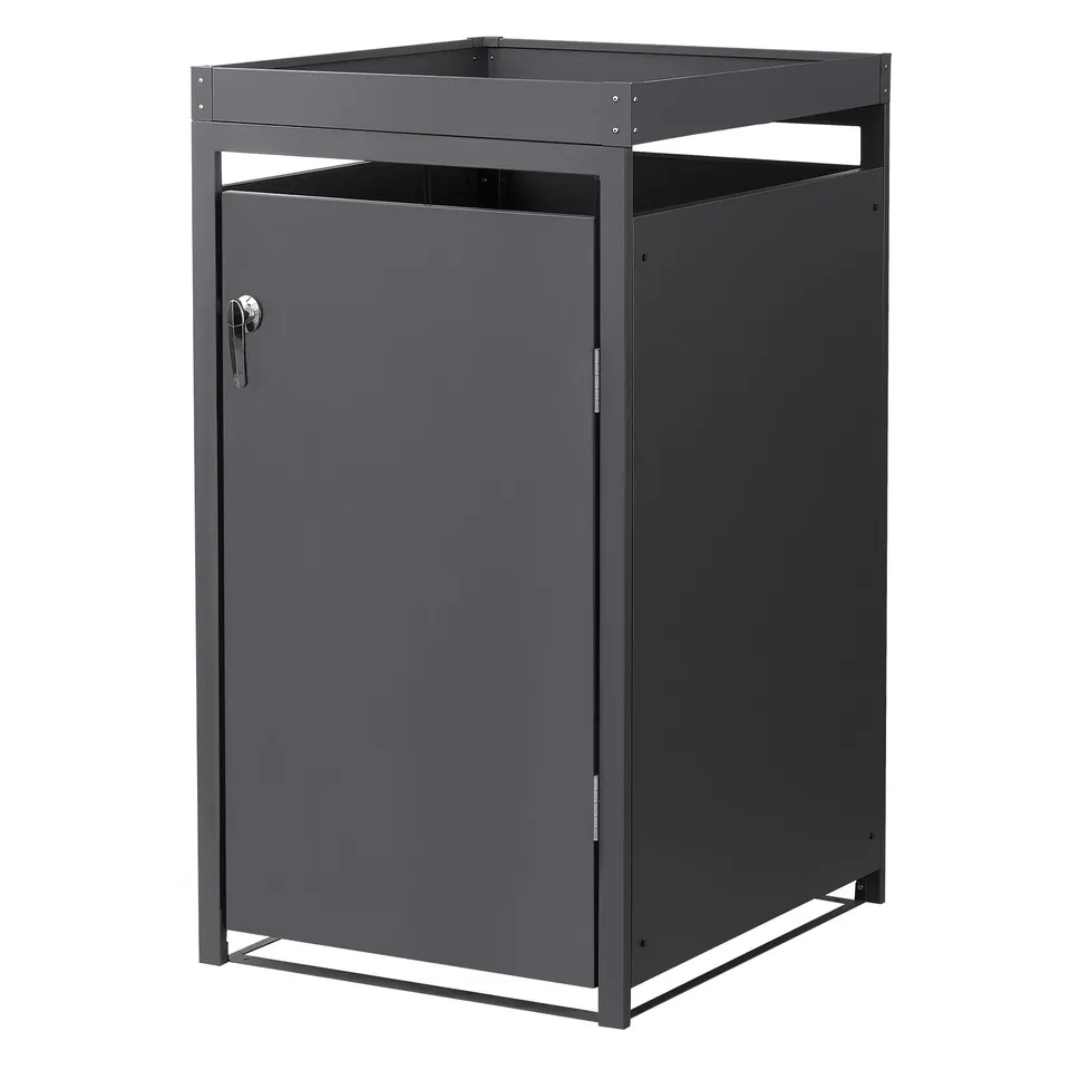 ECD Germany Garten cache-poubelle acier anthracite 4x240L