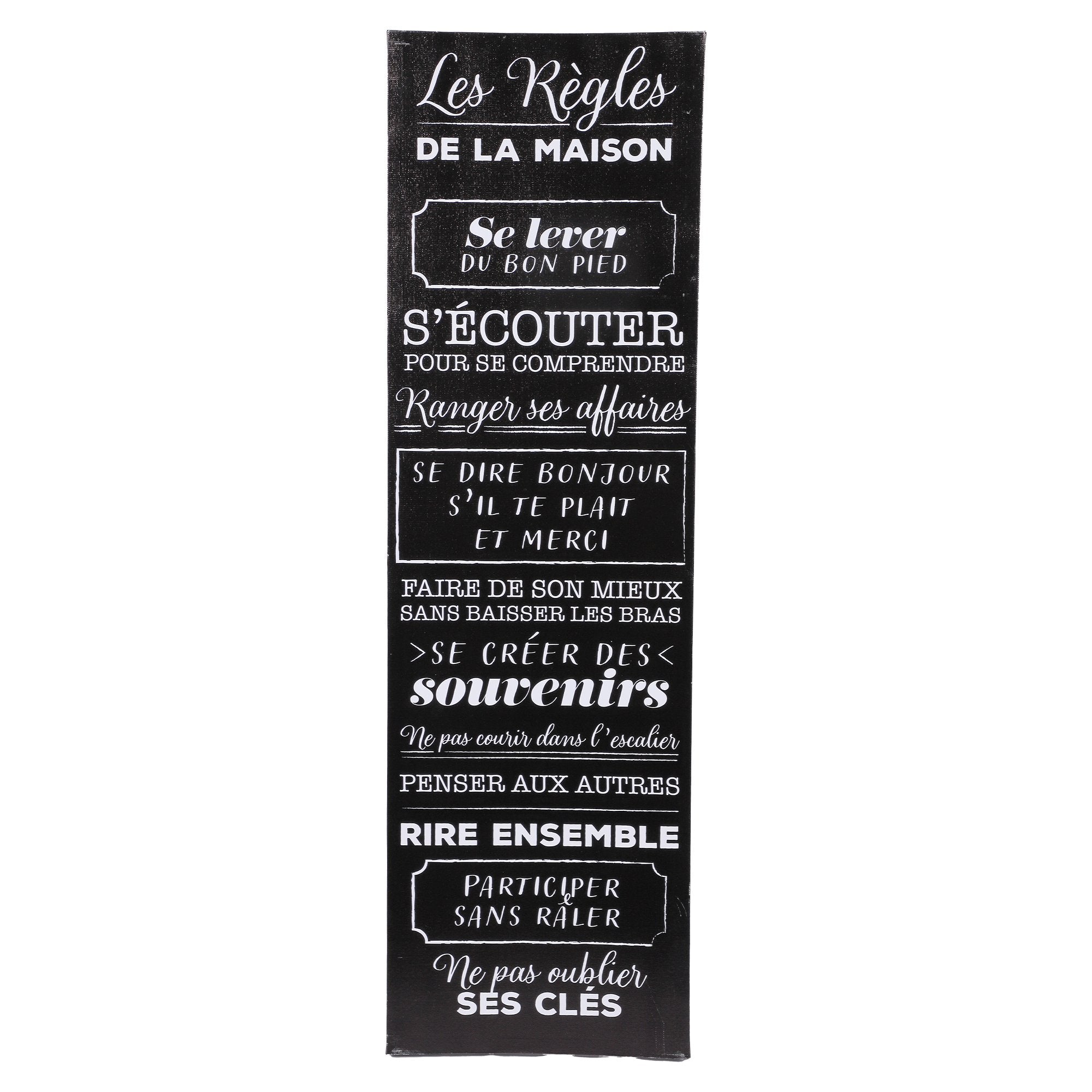 Home Deco Factory toile règle de maison déco murale