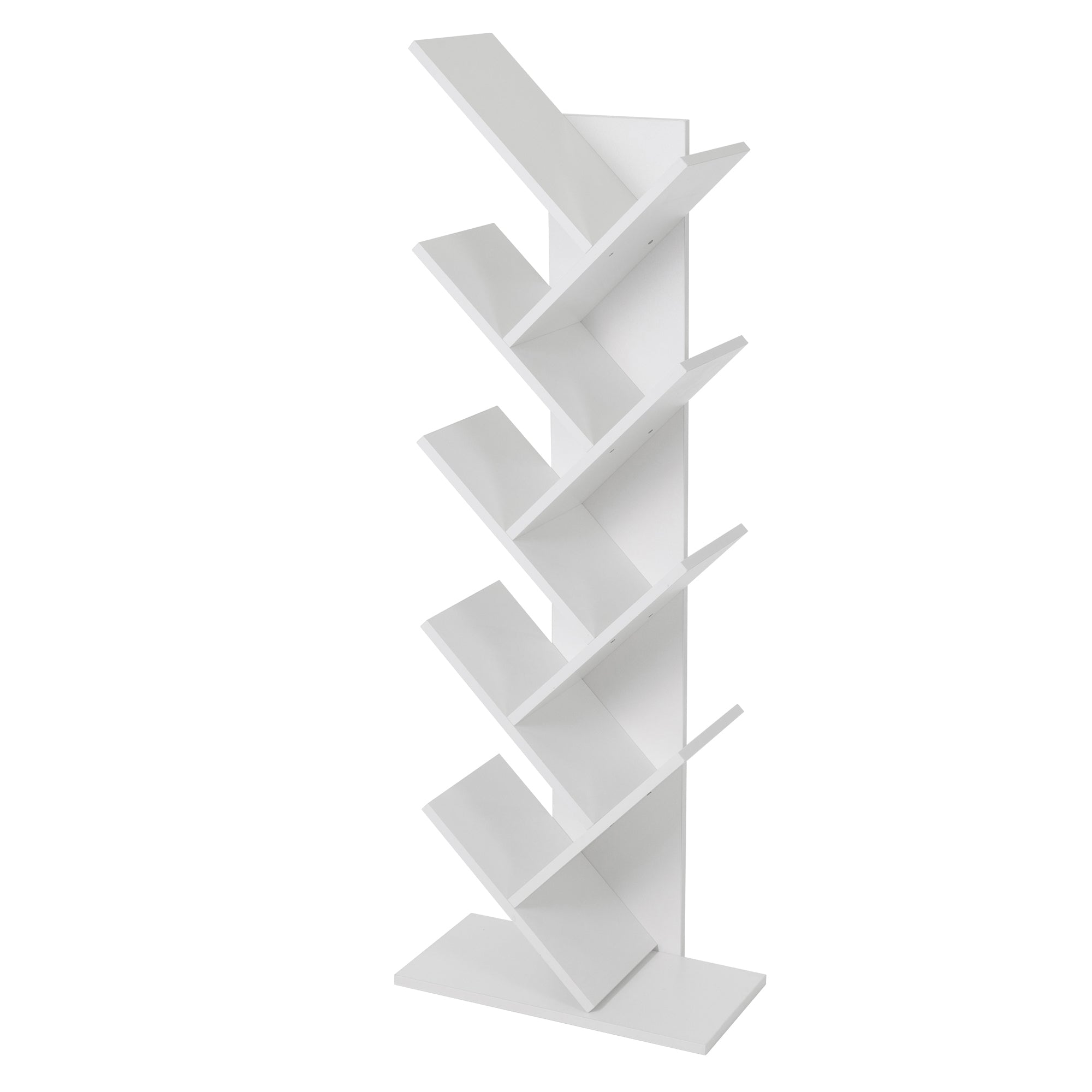 ML-Design Étagère livres blanche 50x25x140 cm 8 niveaux