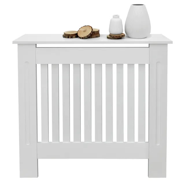 ECD Germany Heizungen Cache Radiateur Blanc MDF 78x19x82cm