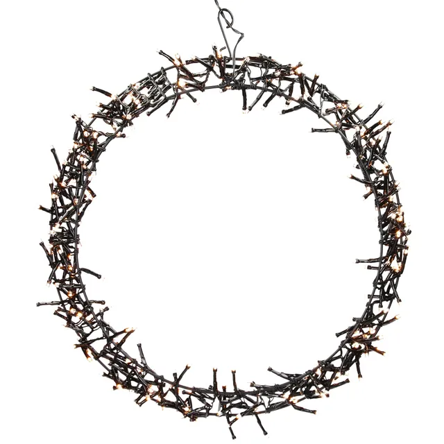 ECD Germany Haus couronne Noël LED blanc chaud 38 cm