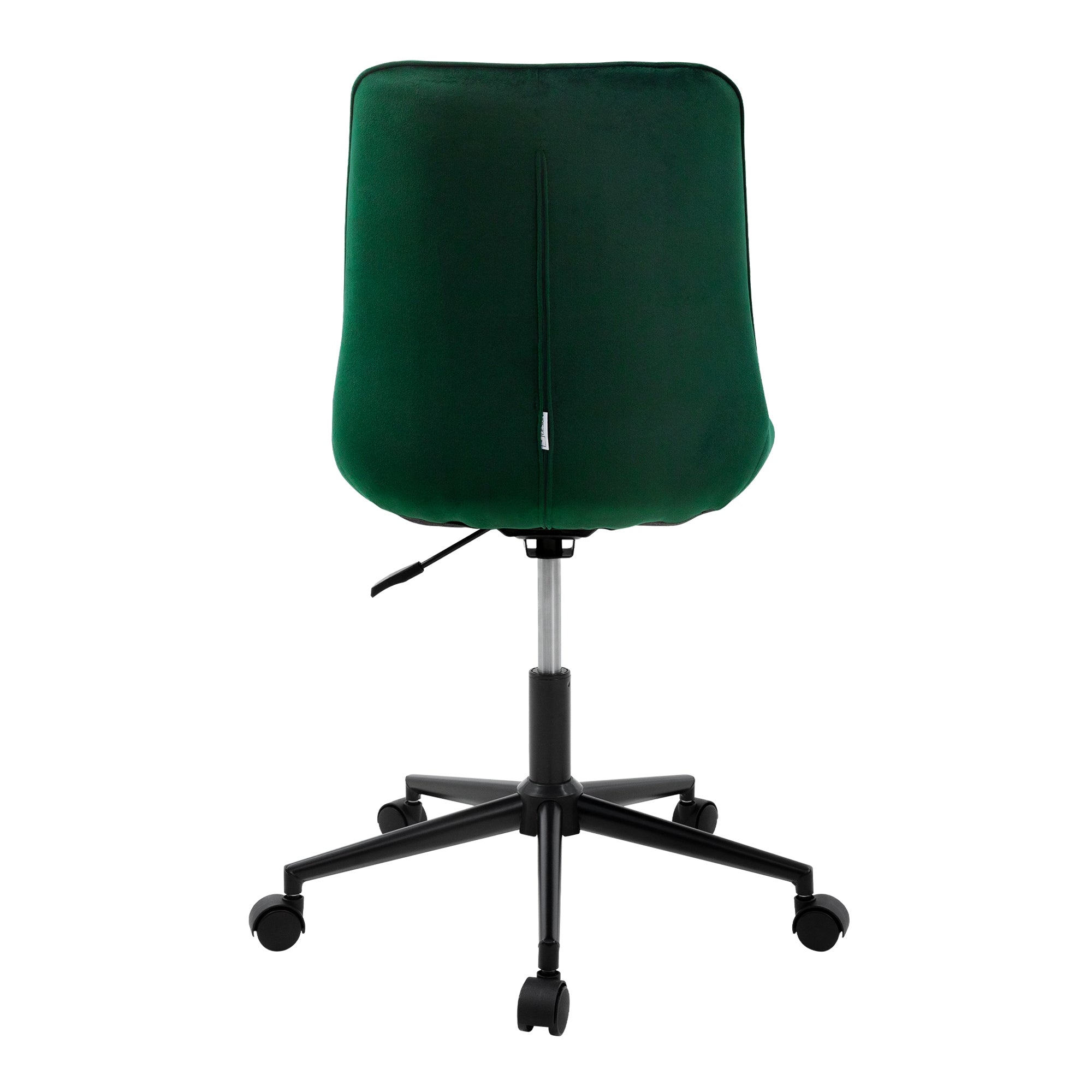 ECD Germany Möbel chaise bureau velours vert à roulettes