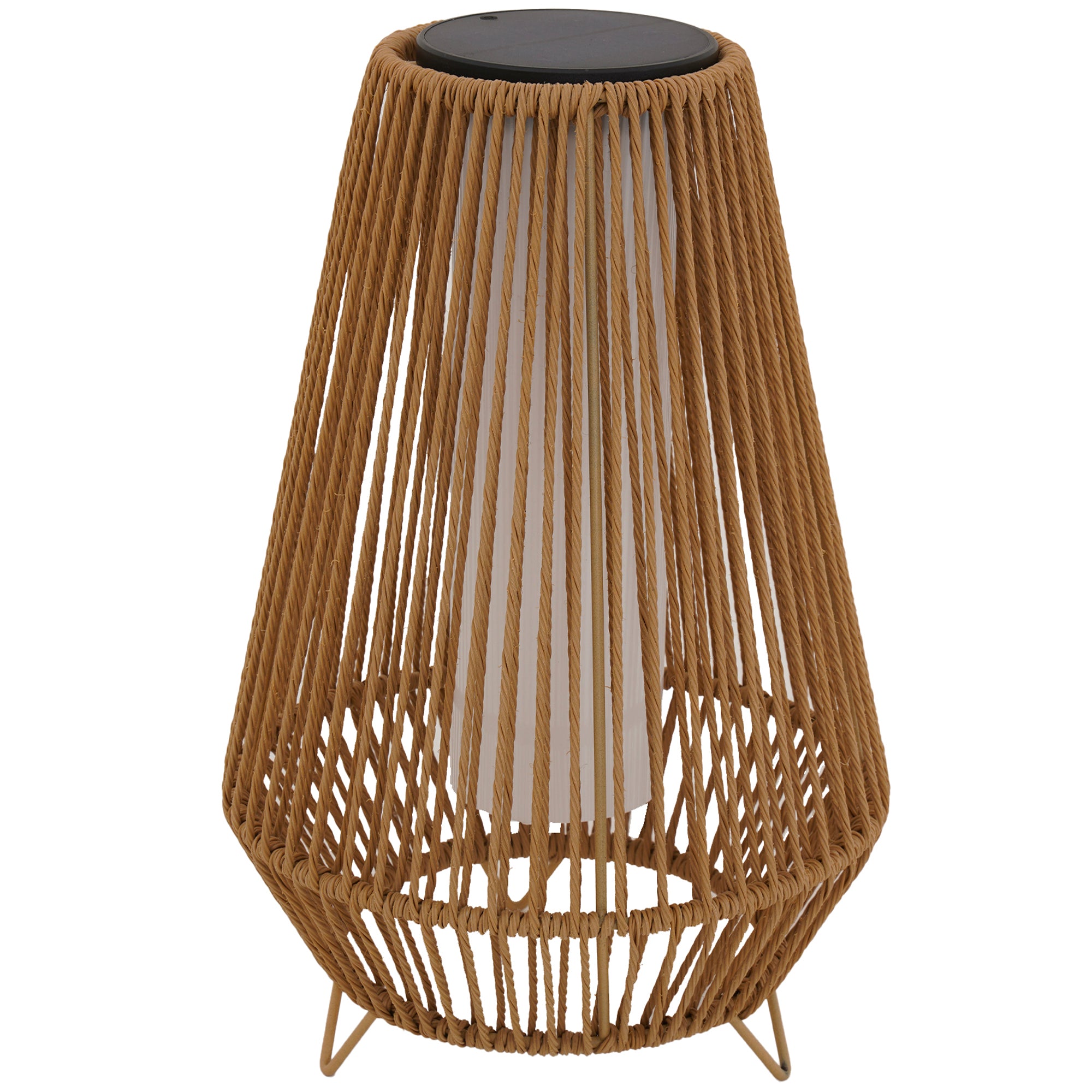 Red Deco Salomea Tall H47cm lanterne solaire rotin télécommande