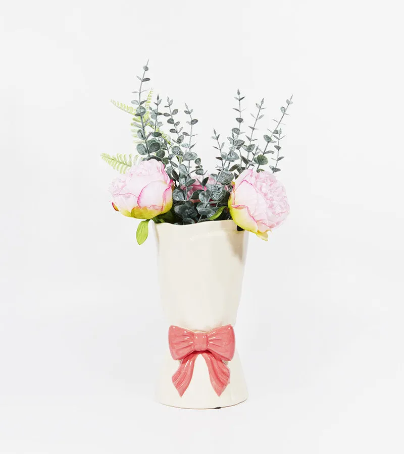 L'avant gardiste Vase Noeud Bouquet of bow fleurs