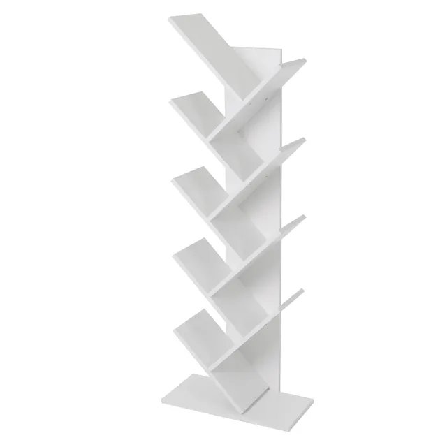 ML-Design Étagère livres blanche 50x25x140 cm 8 niveaux