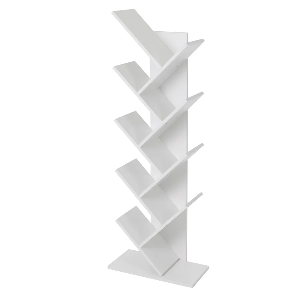 ML-Design Étagère livres blanche 50x25x140 cm 8 niveaux