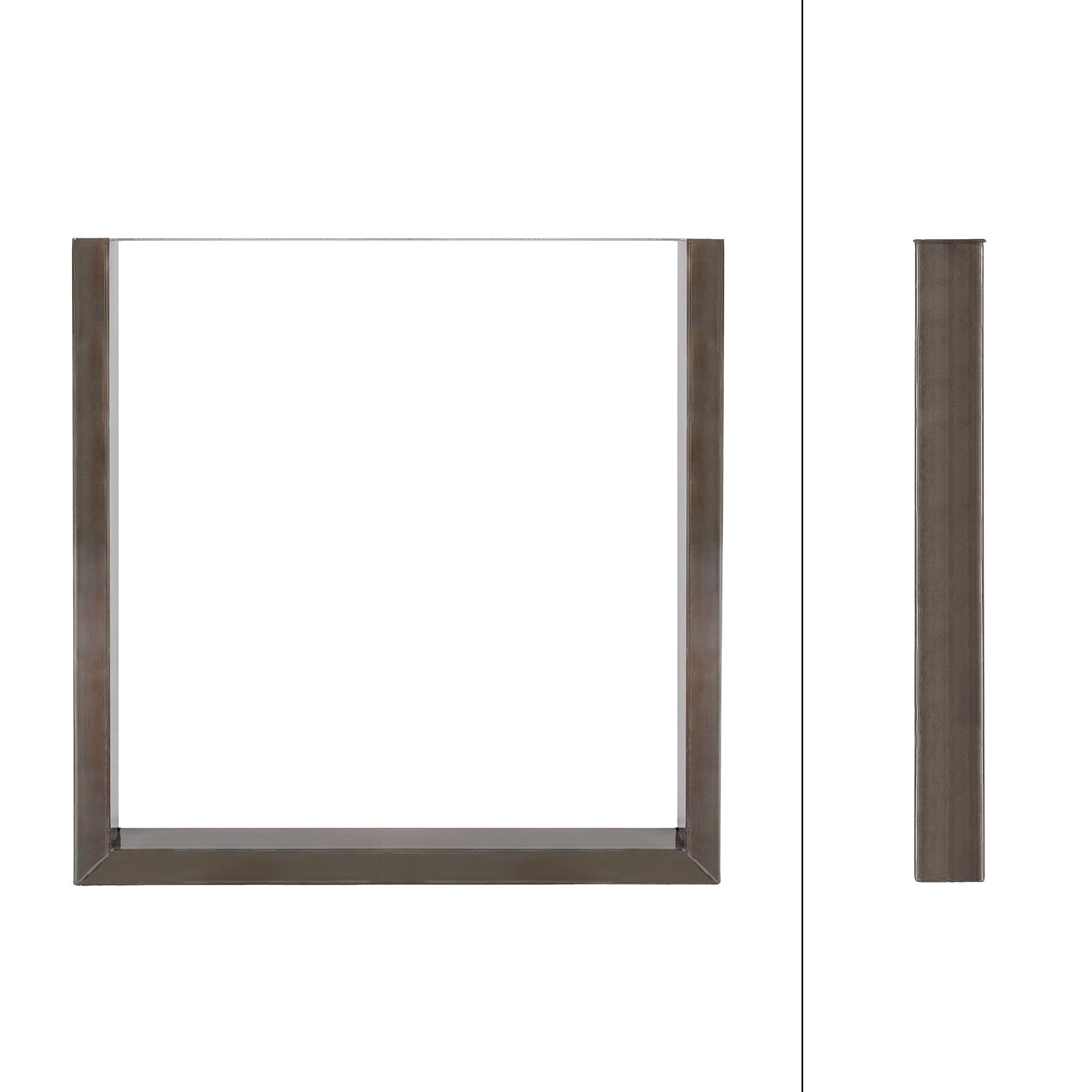 ECD Germany pied de table métal U 70x72 cm gris foncé lot 2