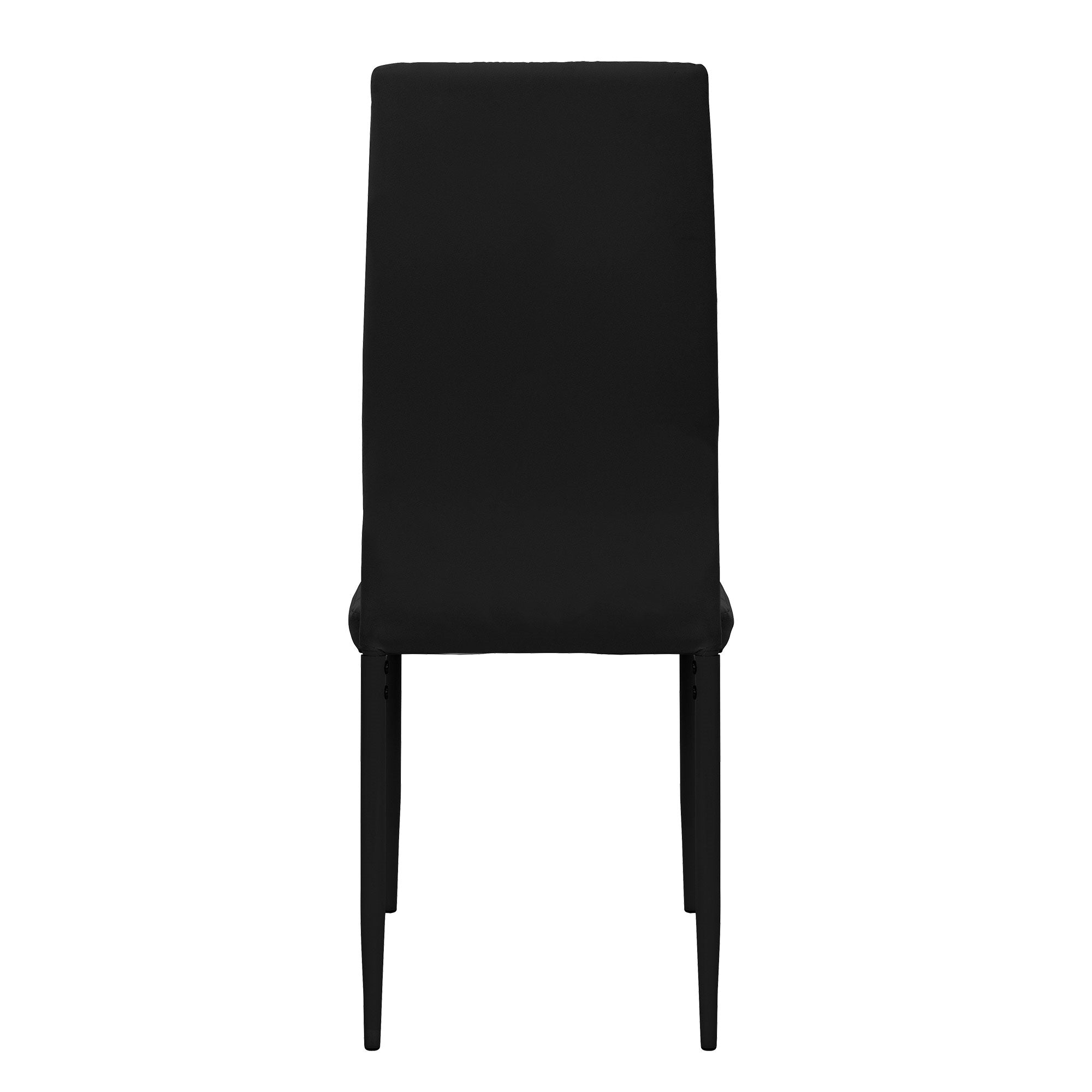 ECD Germany ML-Design chaises salle à manger similicuir noir lot 4