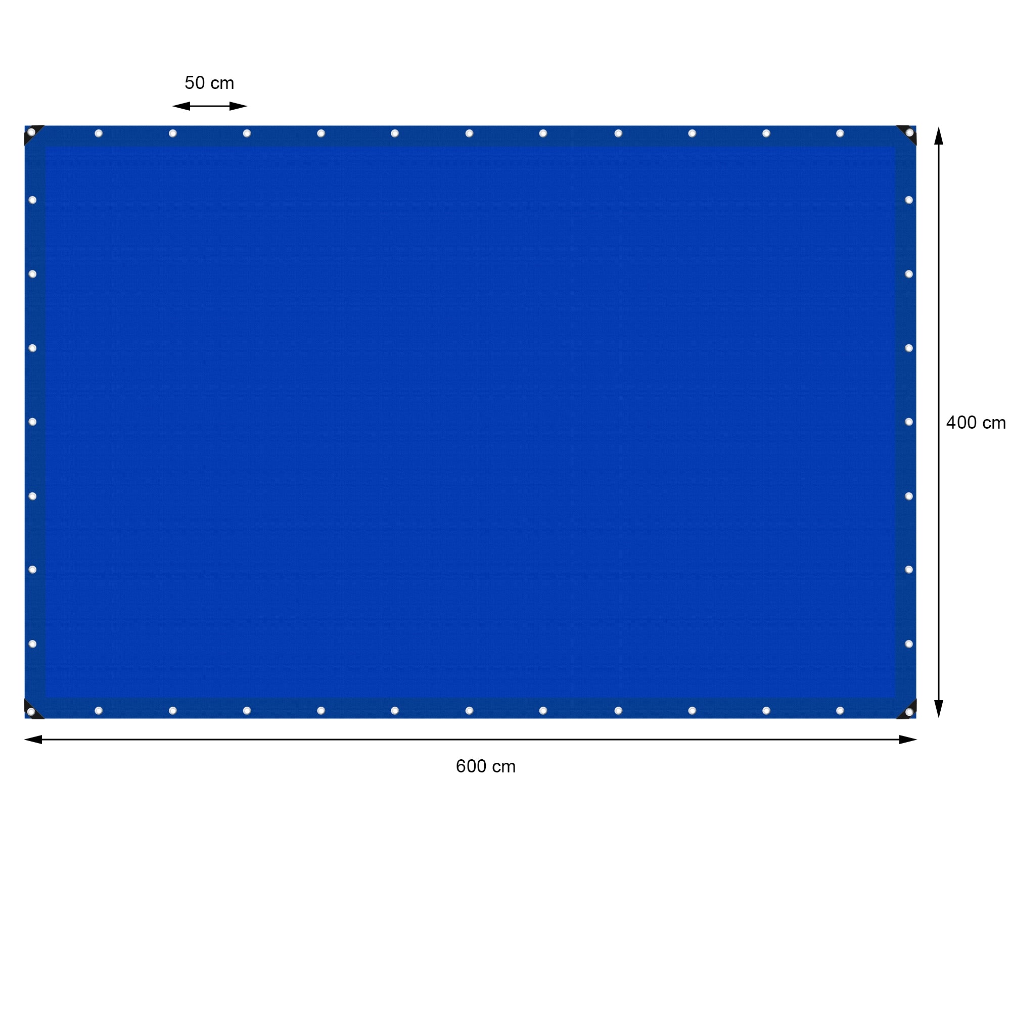 ECD Germany Garten bâche 4x6 m bleue 260g/m² étanche