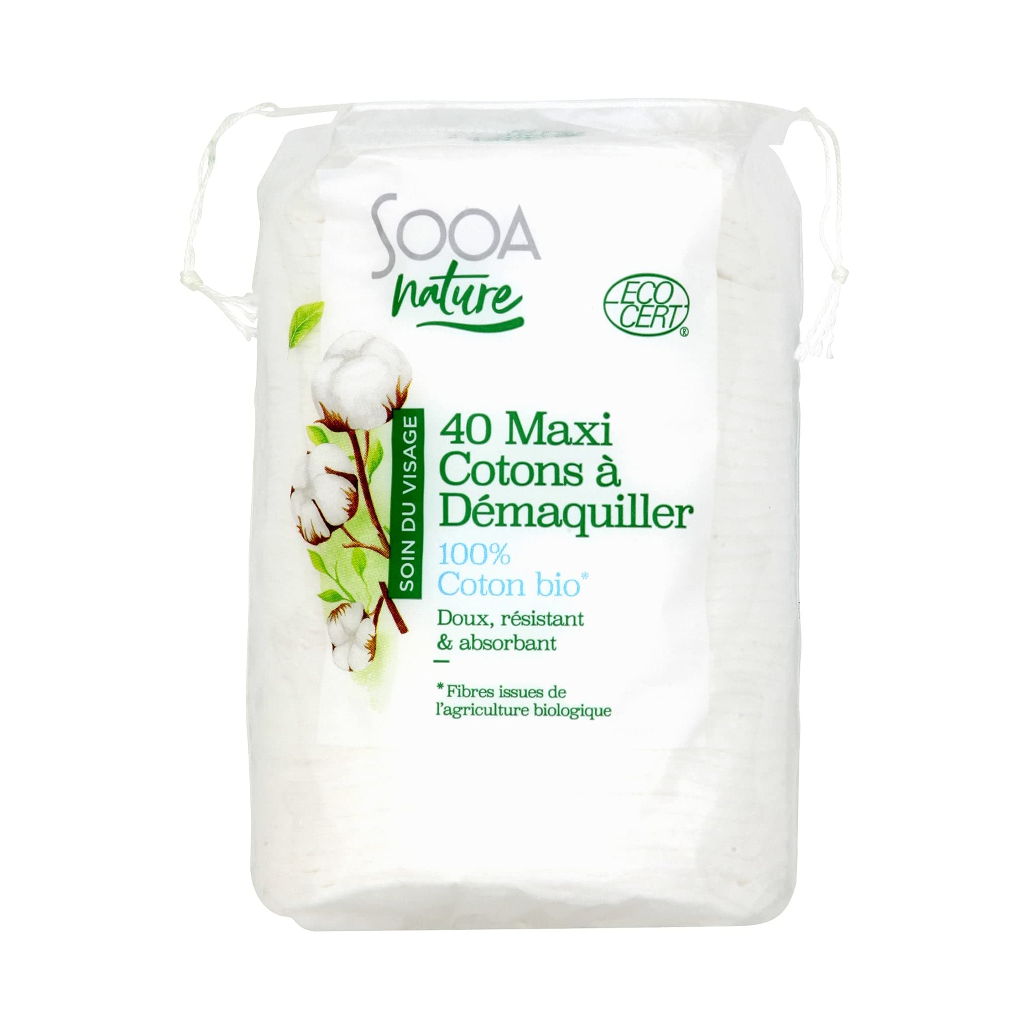 Leader Price Sooa coton démaquillant x40 douceur
