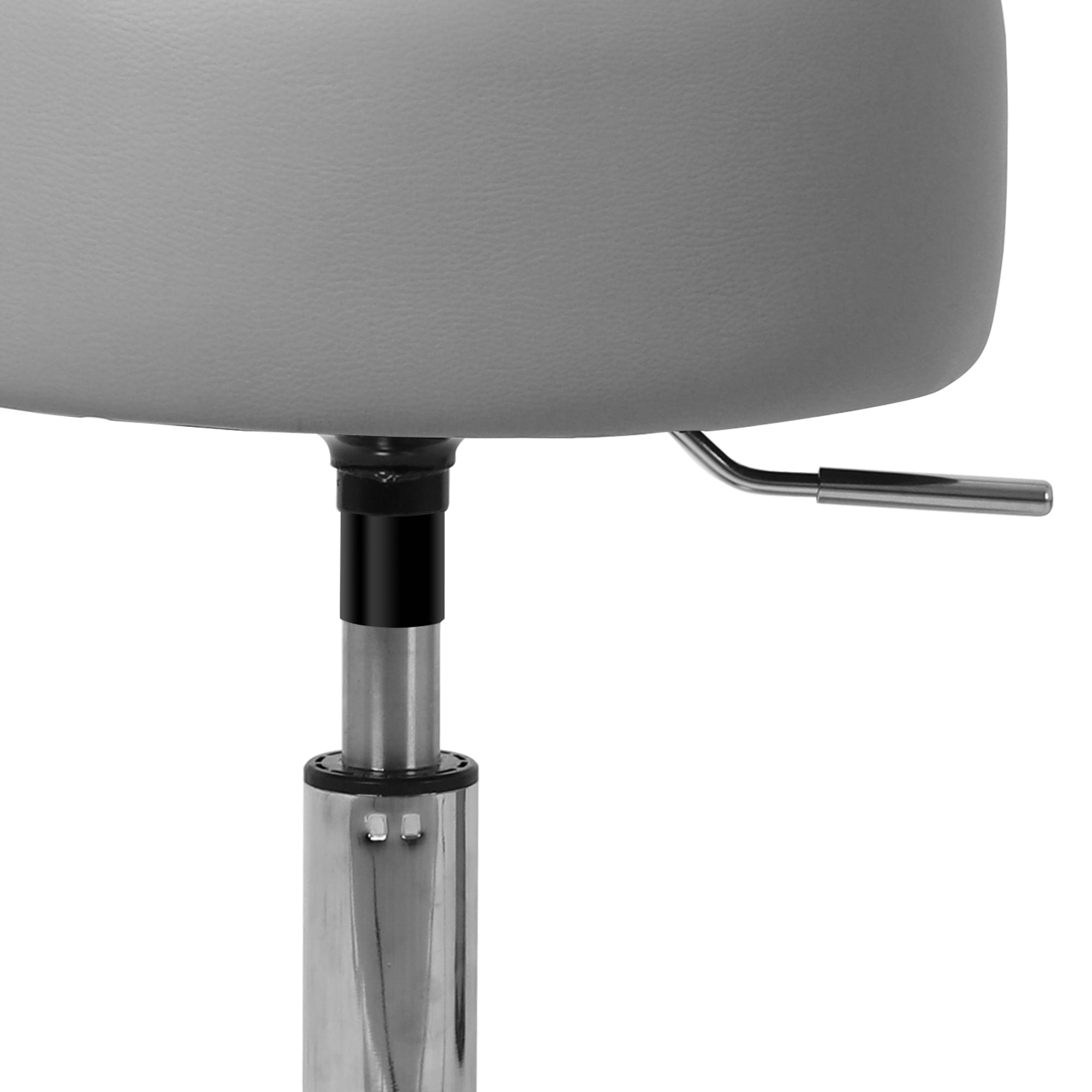 ECD Germany Möbel tabouret de bar chrome gris clair Ø33 cm réglable