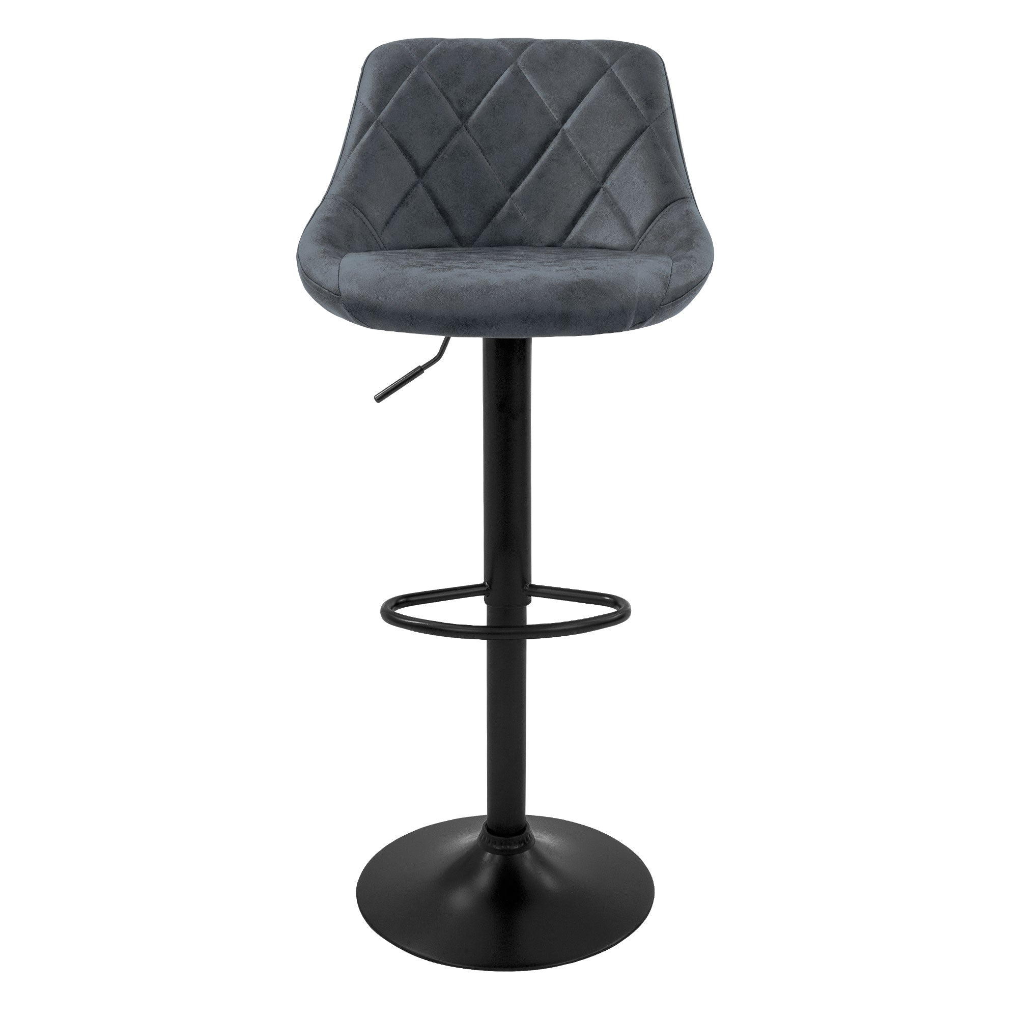 ECD Germany ML-Design tabouret de bar lot de 2 anthracite 62-82 cm