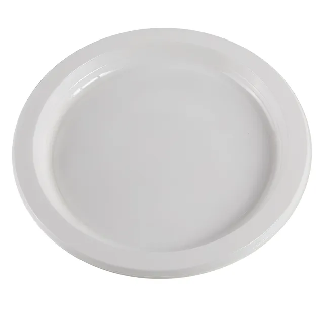 Stokomani Maison 20 assiettes plastique blanches 22 cm