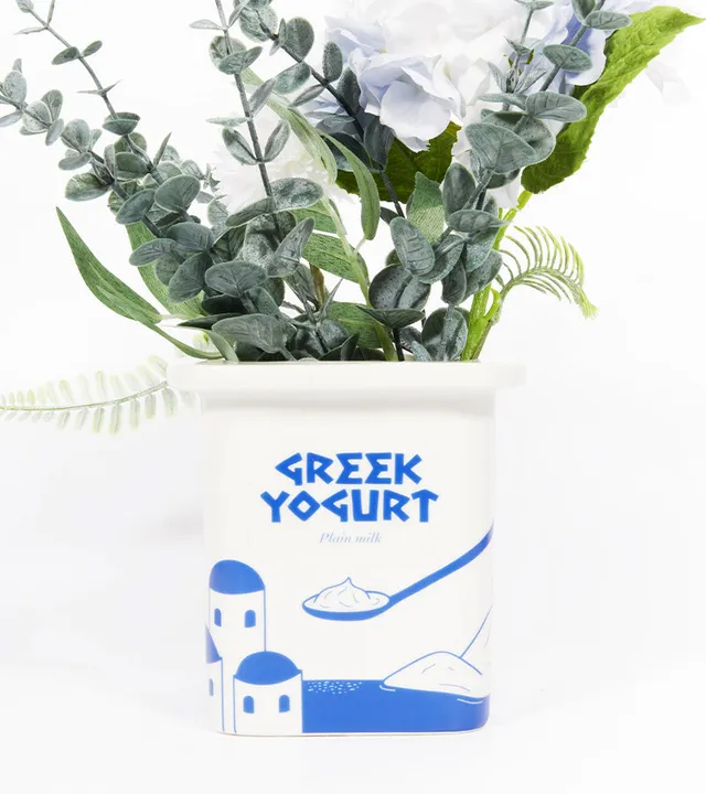 L'avant gardiste vase pot yaourt grec minimaliste blanc