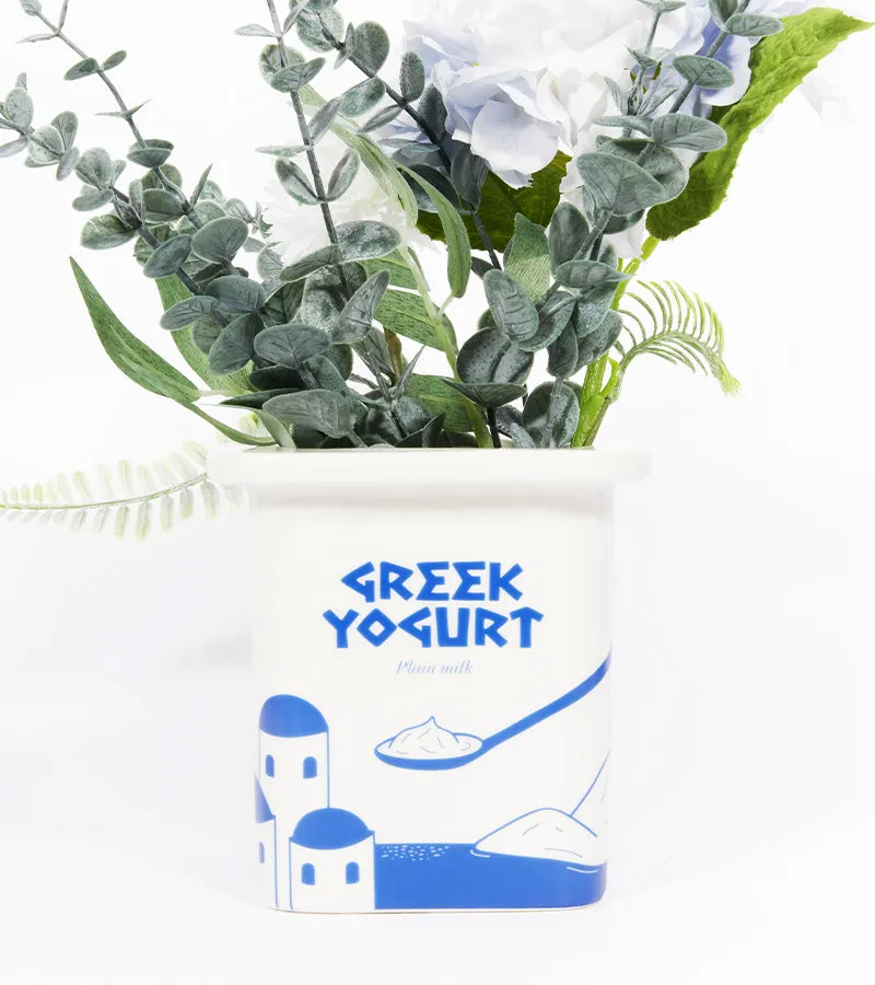 L'avant gardiste vase pot yaourt grec minimaliste blanc