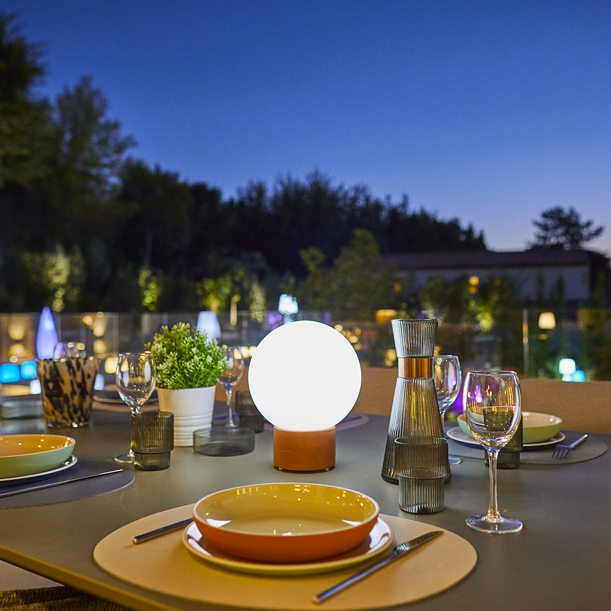 Red Deco Terra Lampe Table Sans Fil Terre Cuite H25cm Touch
