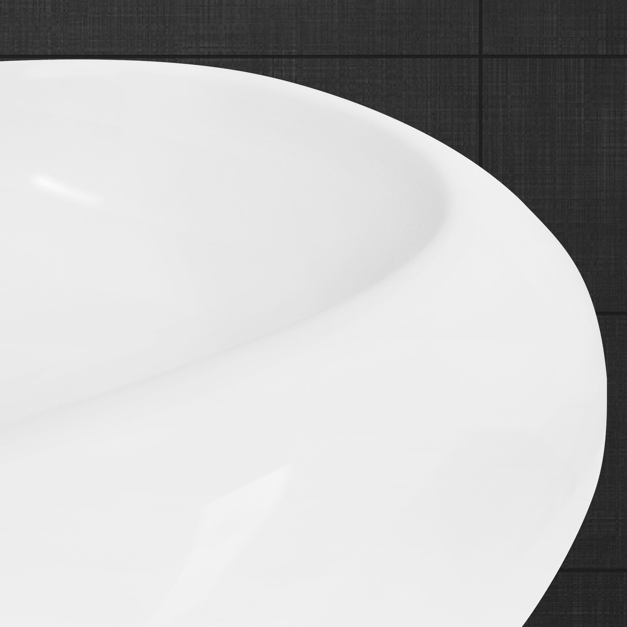 ECD Germany Sanitär vasque blanche 35cm céramique bonde argent