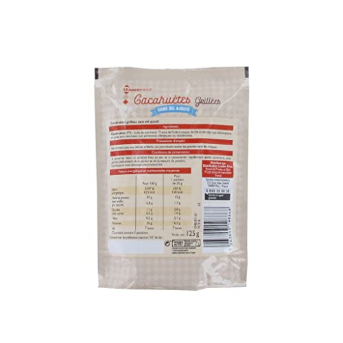Leader Price Apéritifs Cacahuètes grillées sans sel 125g