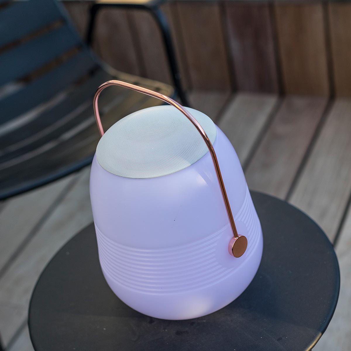 Red Deco Bob Station H33cm lampe sans fil enceinte cuivre