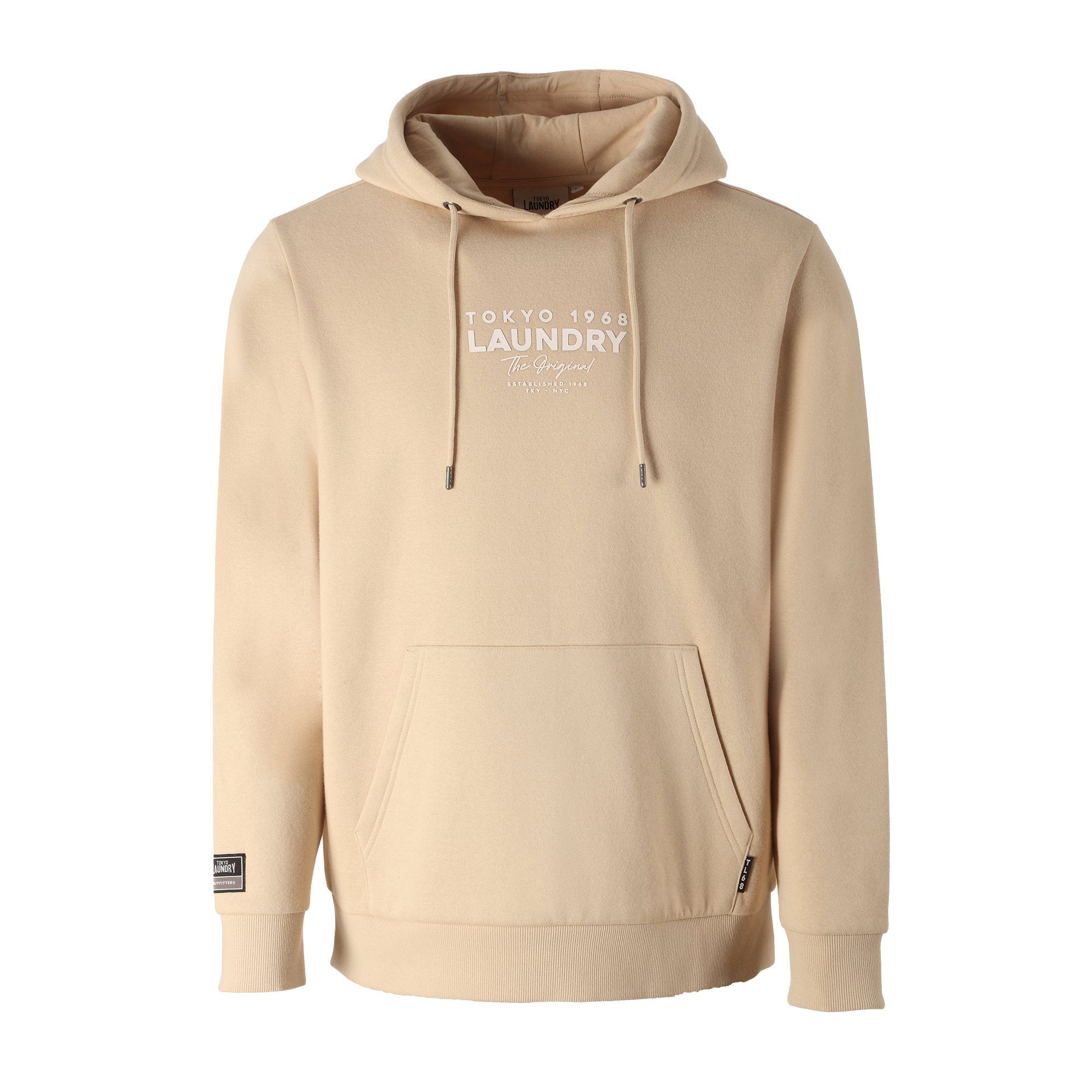 Sweat à capuche beige homme taille L coton