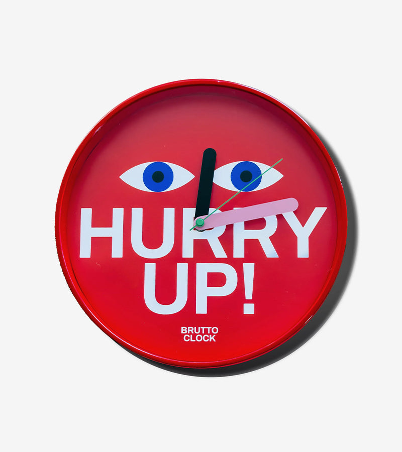 L'avant gardiste Déco murale Horloge Brutto Studio HURRY UP