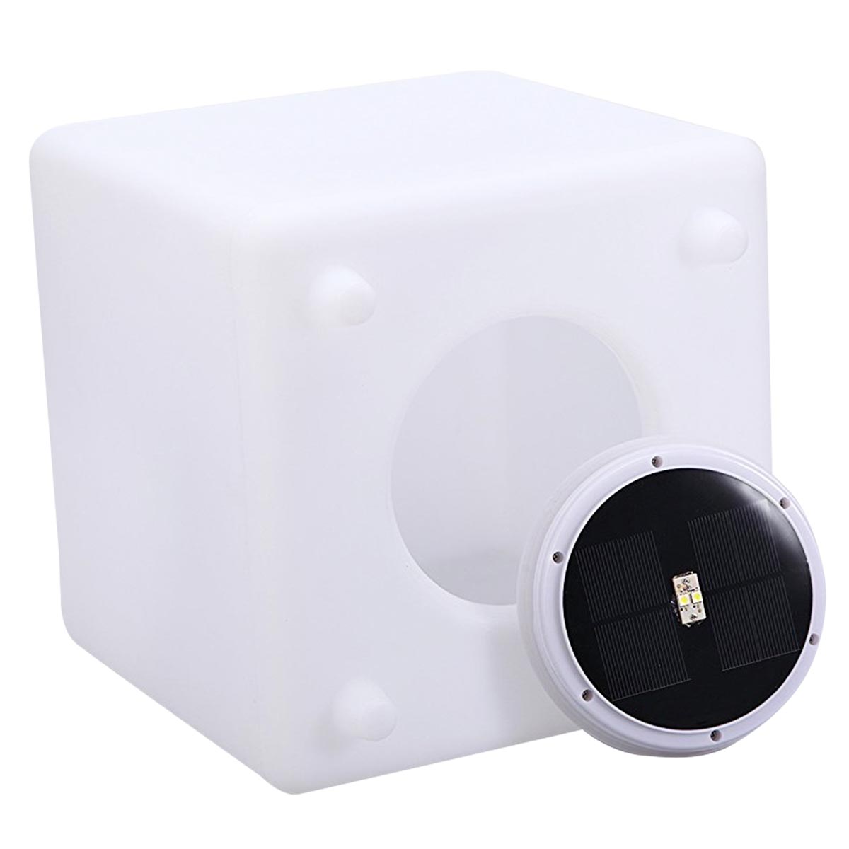 Red Deco Casy cube solaire lumineux multicolore H30cm