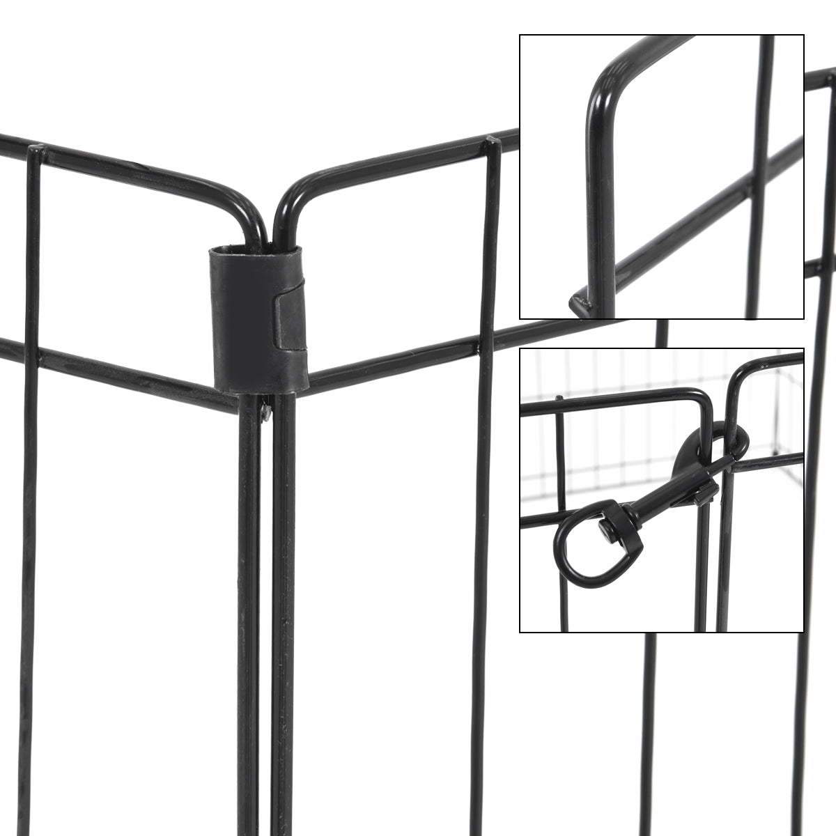 ECD Germany enclos rongeurs métal 8 panneaux 124x76x124 cm