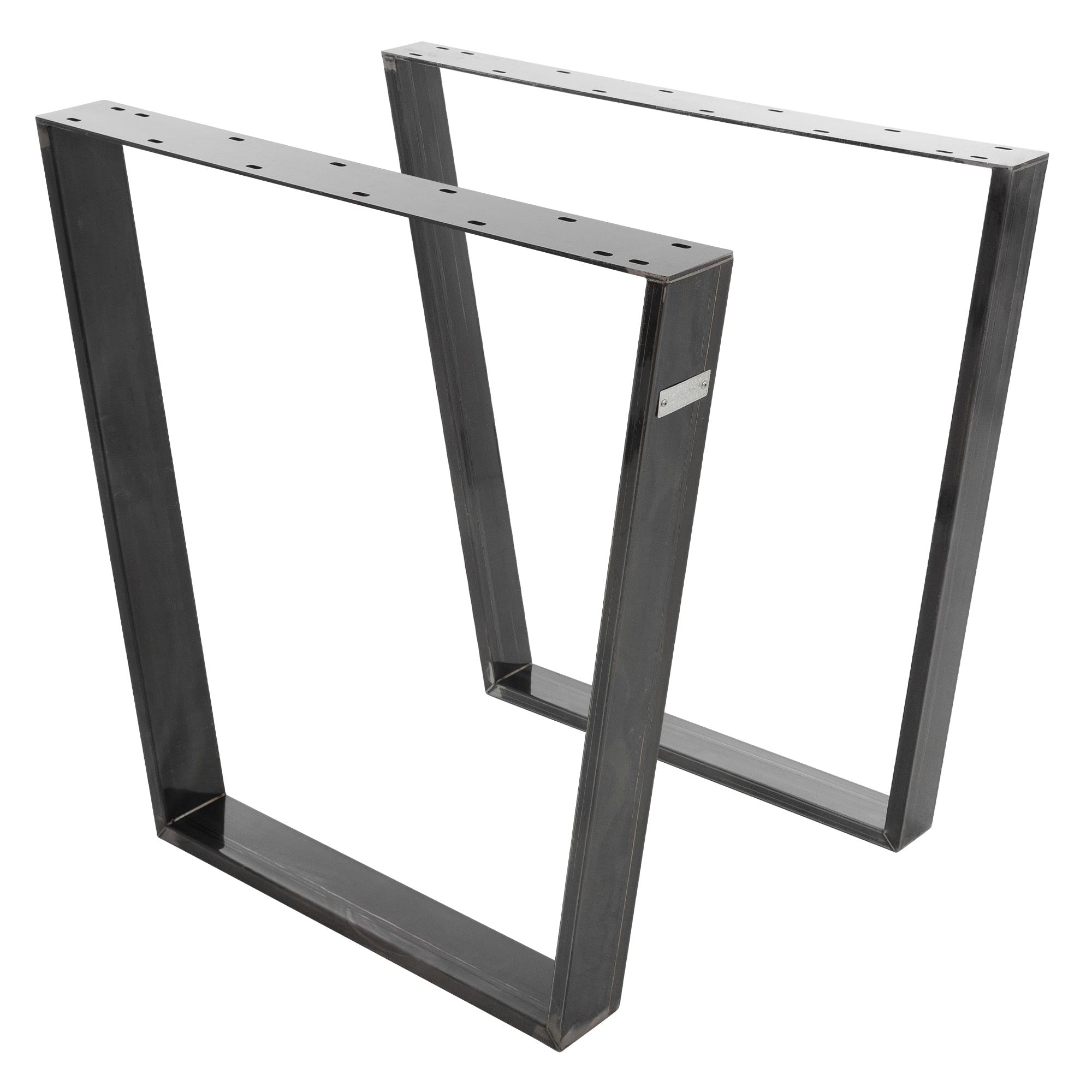 ECD Germany Möbel pieds de table acier noir V lot 2 75x72 cm