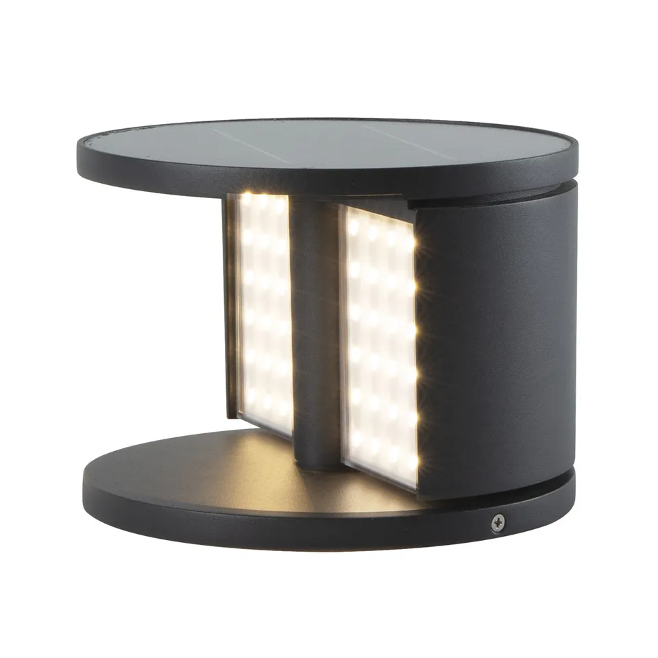 Red Deco Swing borne solaire alu LED blanc chaud H15cm