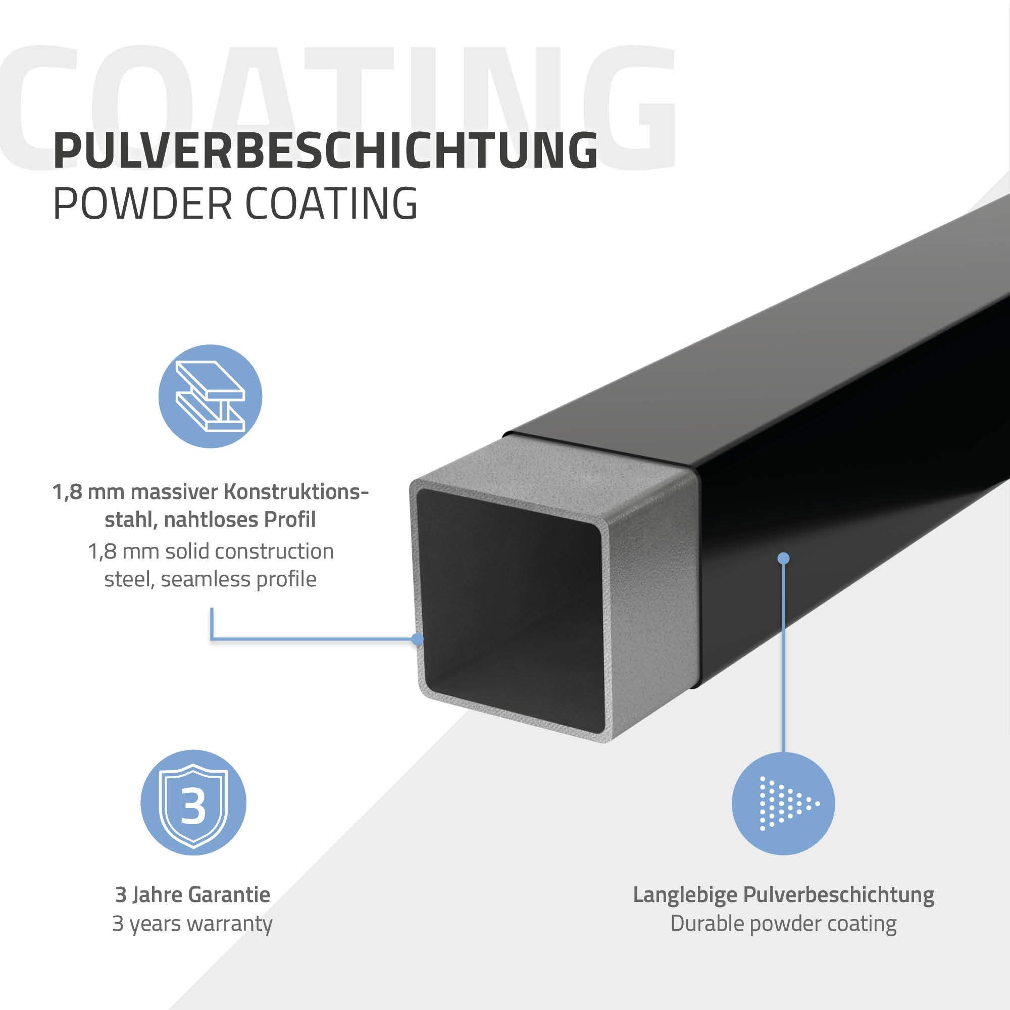 ECD Germany Möbel Équerre murale 350x150 mm noir acier lot 2