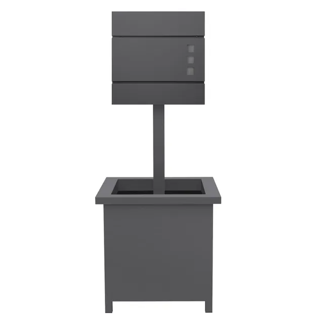 ECD Germany boîte aux lettres sur pied noir marbre 120 cm