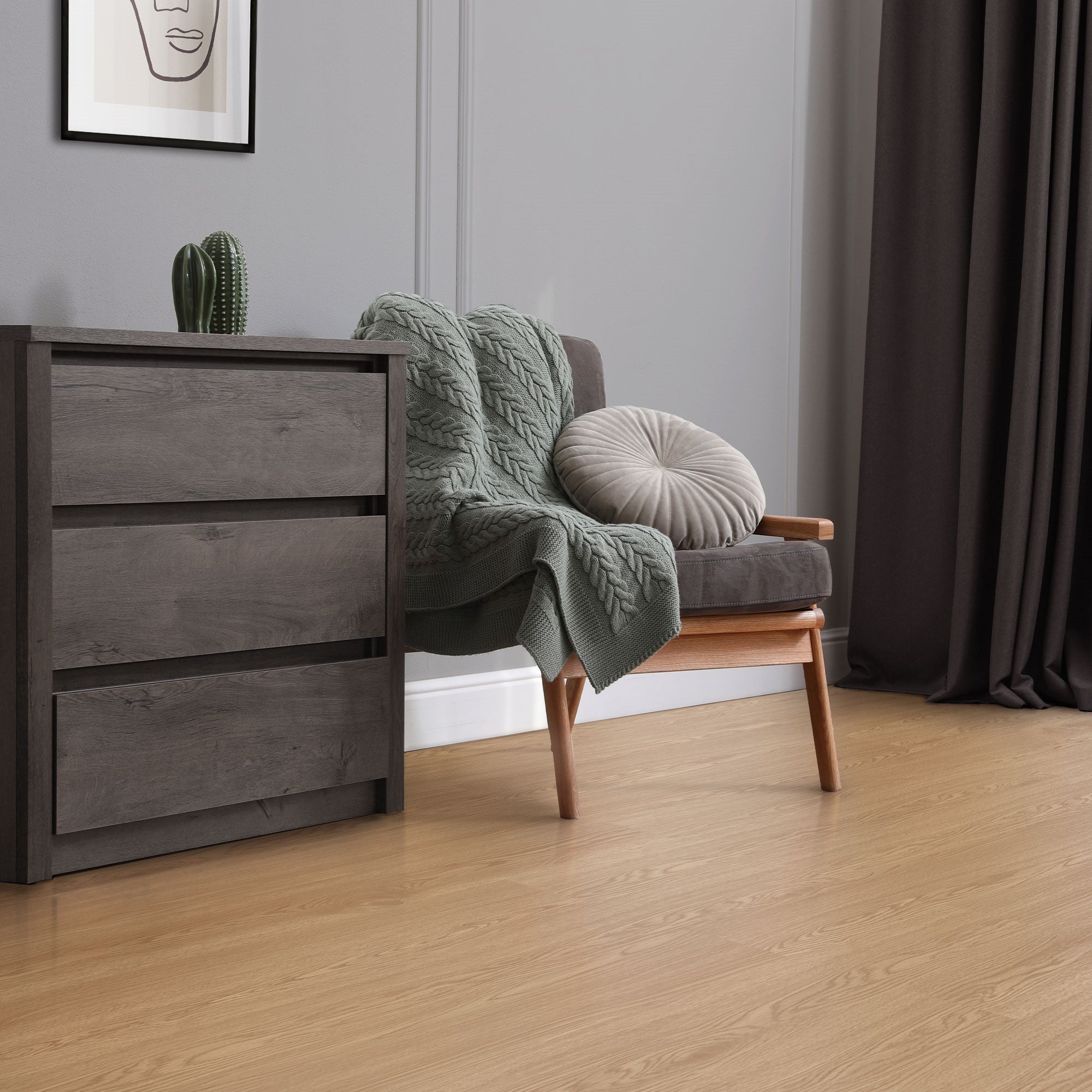 ECD Germany ML-Design sol vinyle adhésif chêne Sundance 2mm 2,23m²