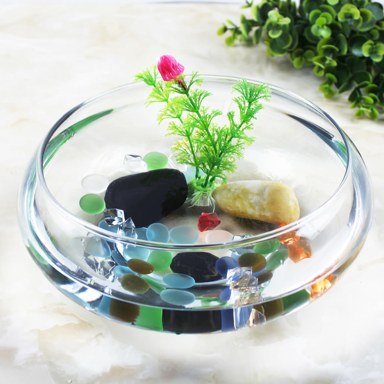 Milisten Pet Supplies Bol Incassable 24cm aquarium vase 2800ml