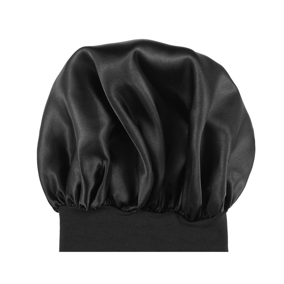 Milisten bonnet nuit satin élastique large bande noir
