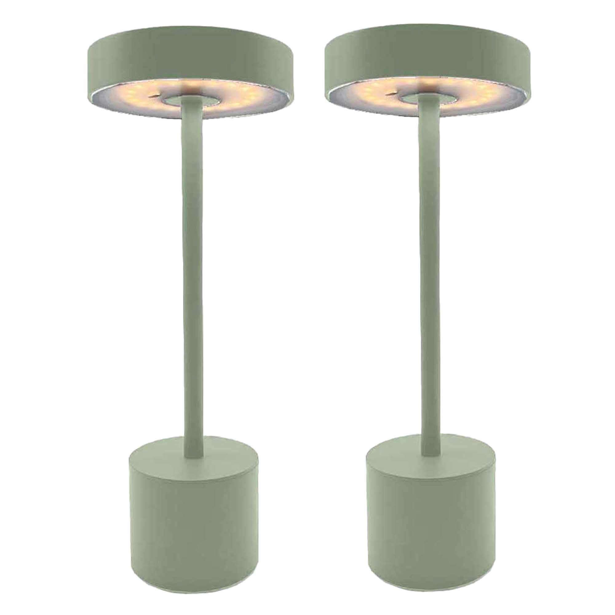 Red Deco Roby Olive lot 2 lampes table tactile H30
