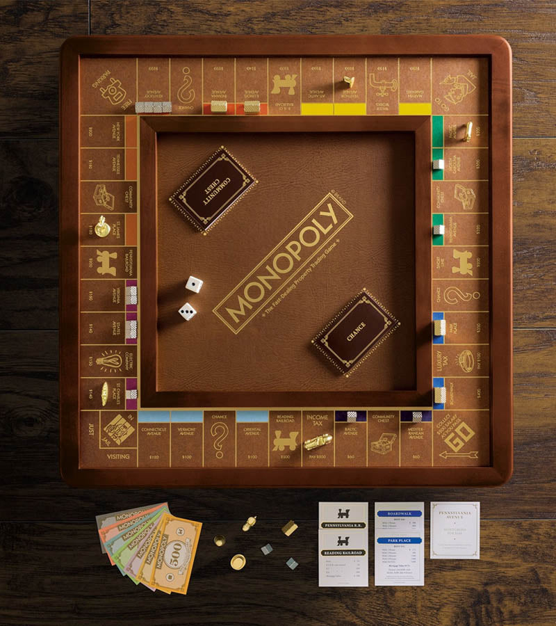 Monopoly De luxe en bois jeu de société famille