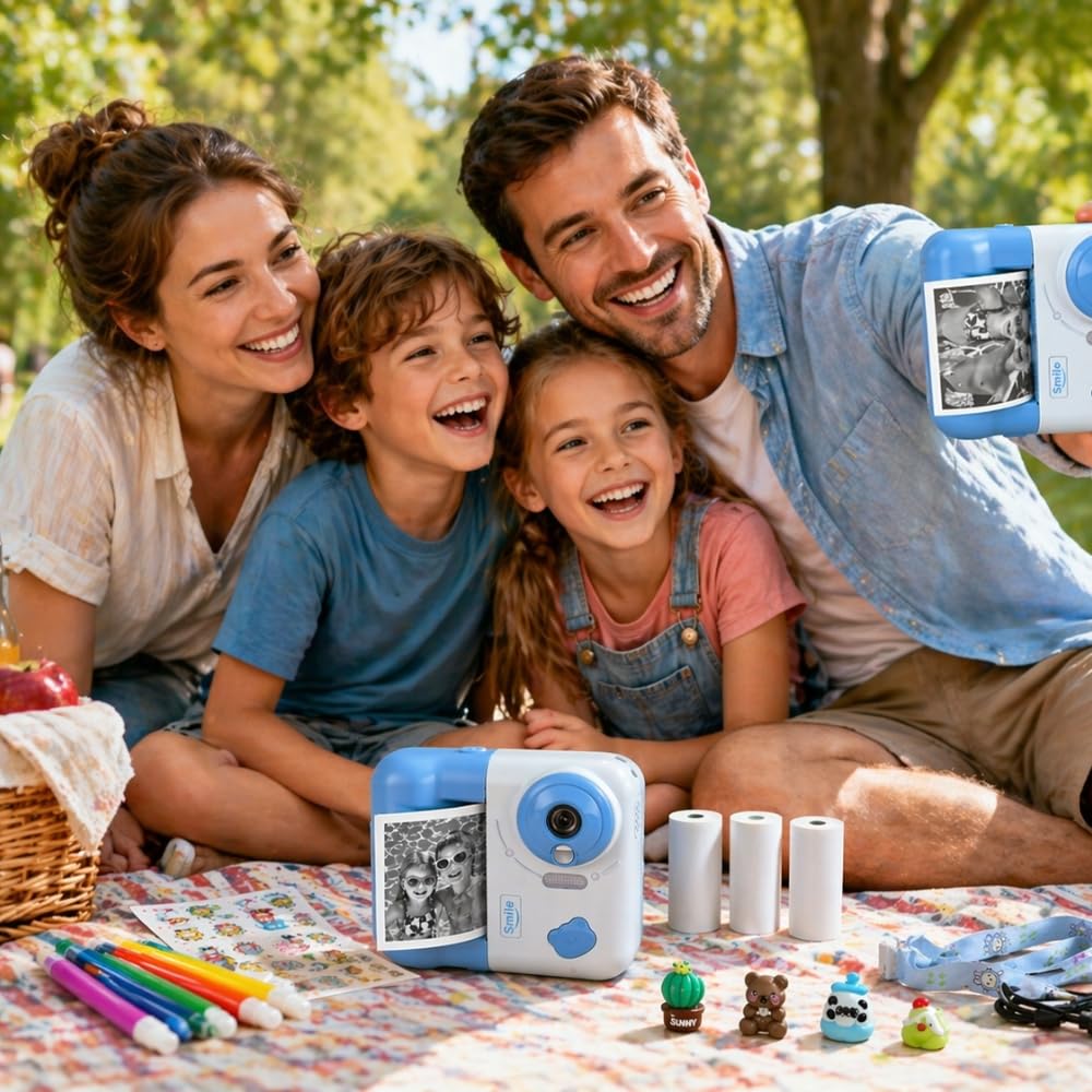 Shop-Story Appareil Photo Enfant Bleu 48MP Impression