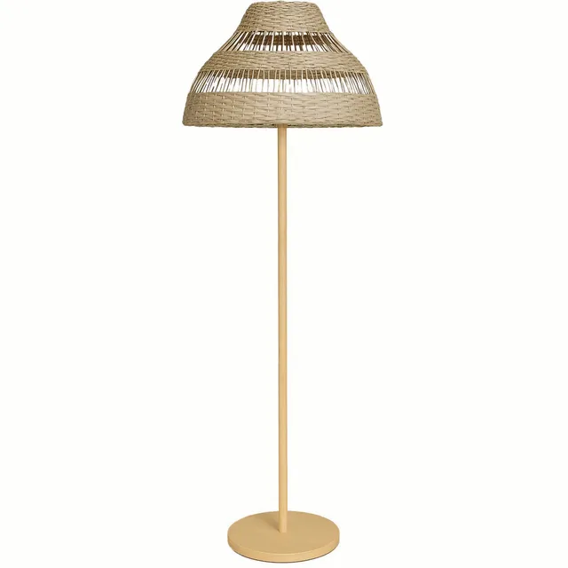 Red Deco Elion lampadaire sans fil rotin LED H168cm télécommande