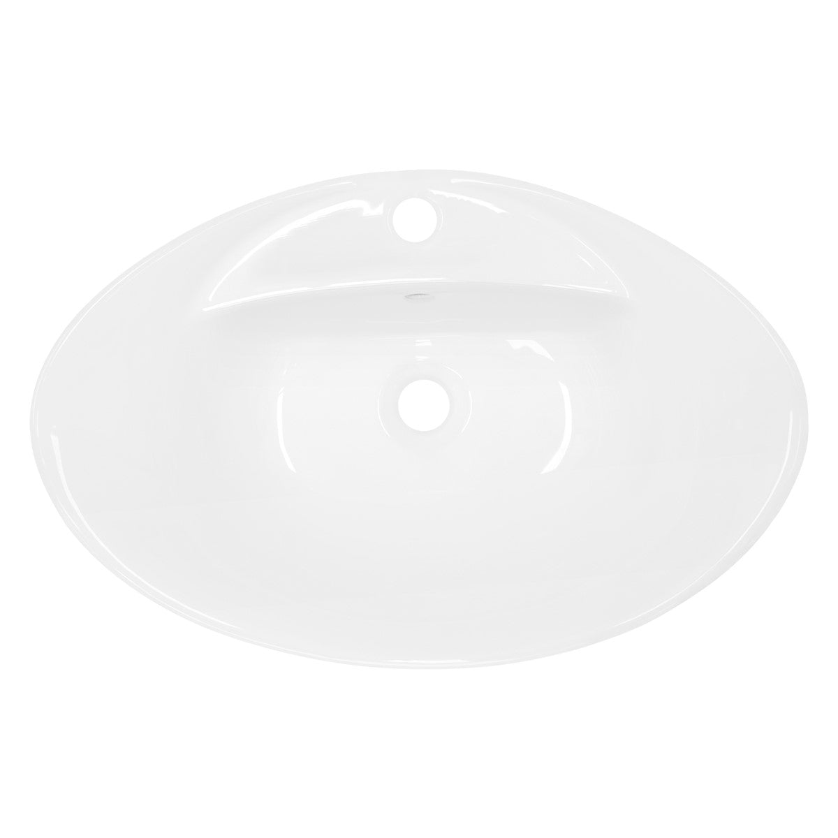 ECD Germany LuxeBath vasque ovale 59 cm noire céramique