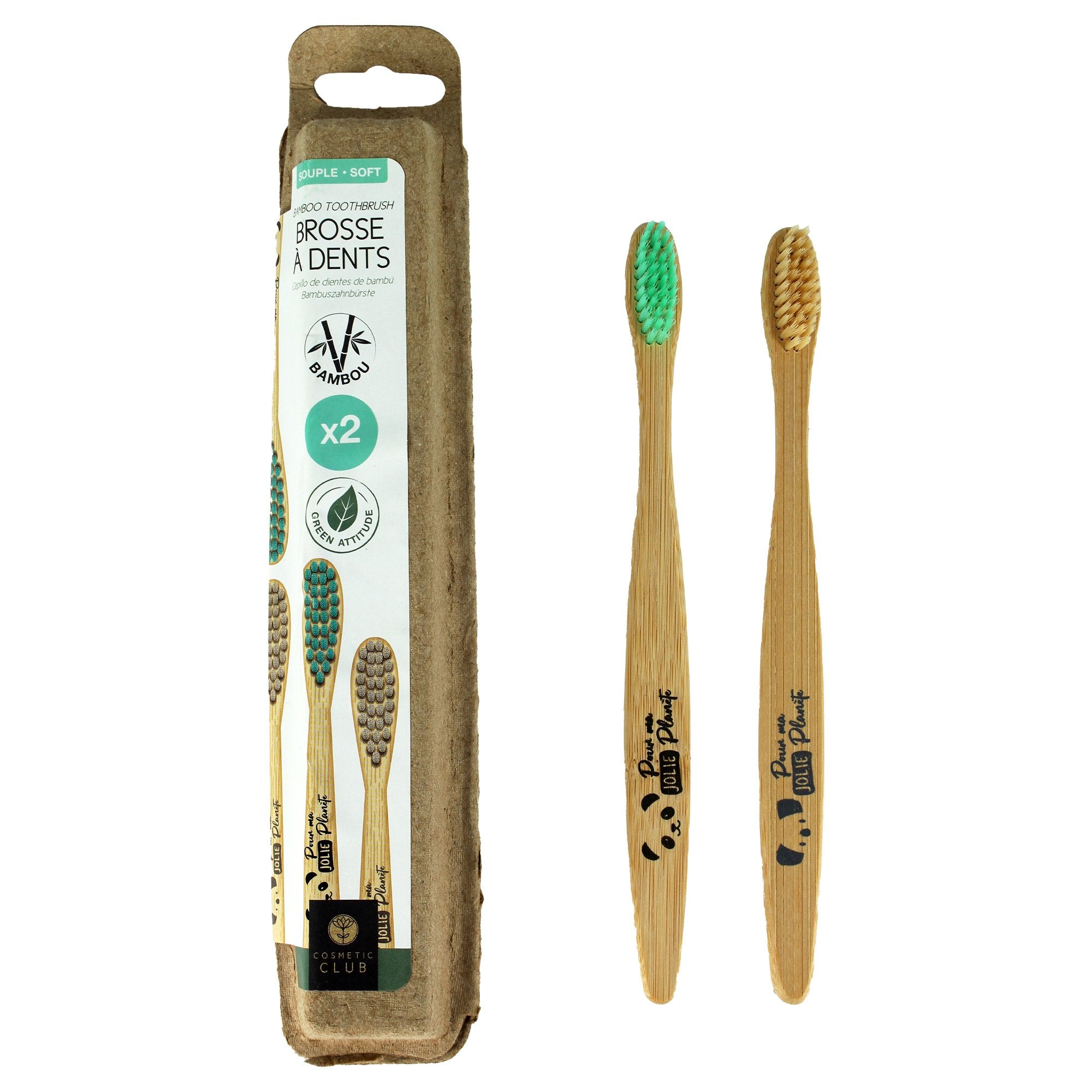 Stokomani Beauté 2 brosses à dents bambou hygiène