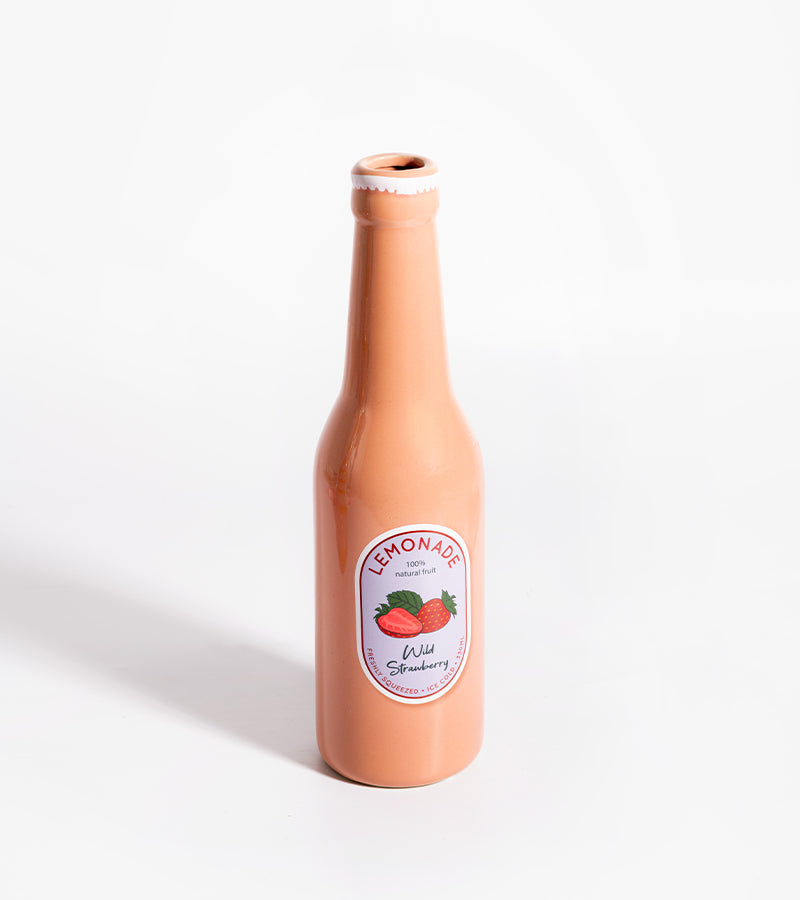 L'avant gardiste Vase Limonade vase rayé rose