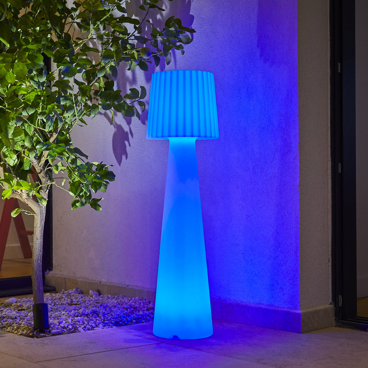 Red Deco Lady lampadaire sans fil LED H110cm multicolore