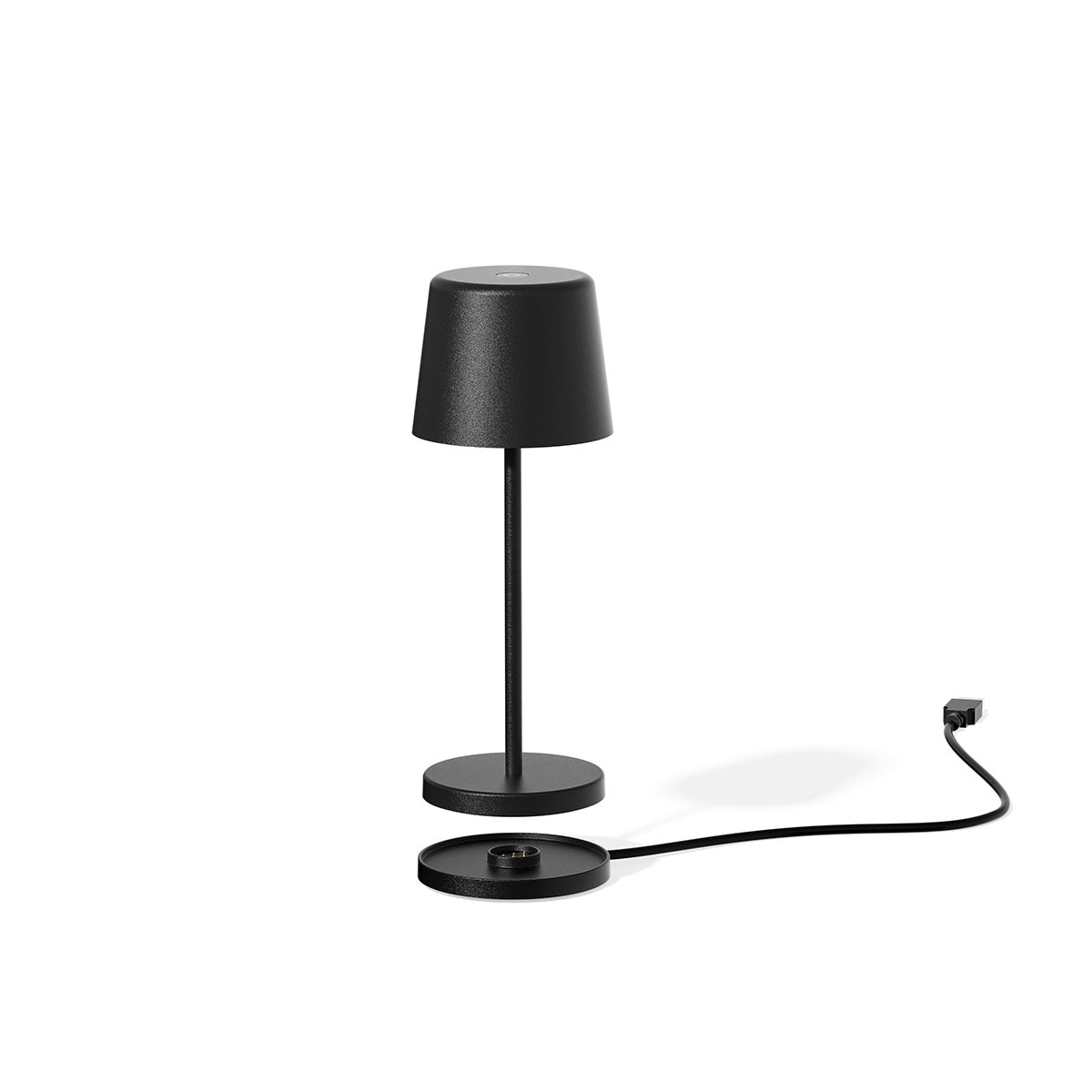Red Deco Kelly Mini lampe table sans fil noire LED H22cm