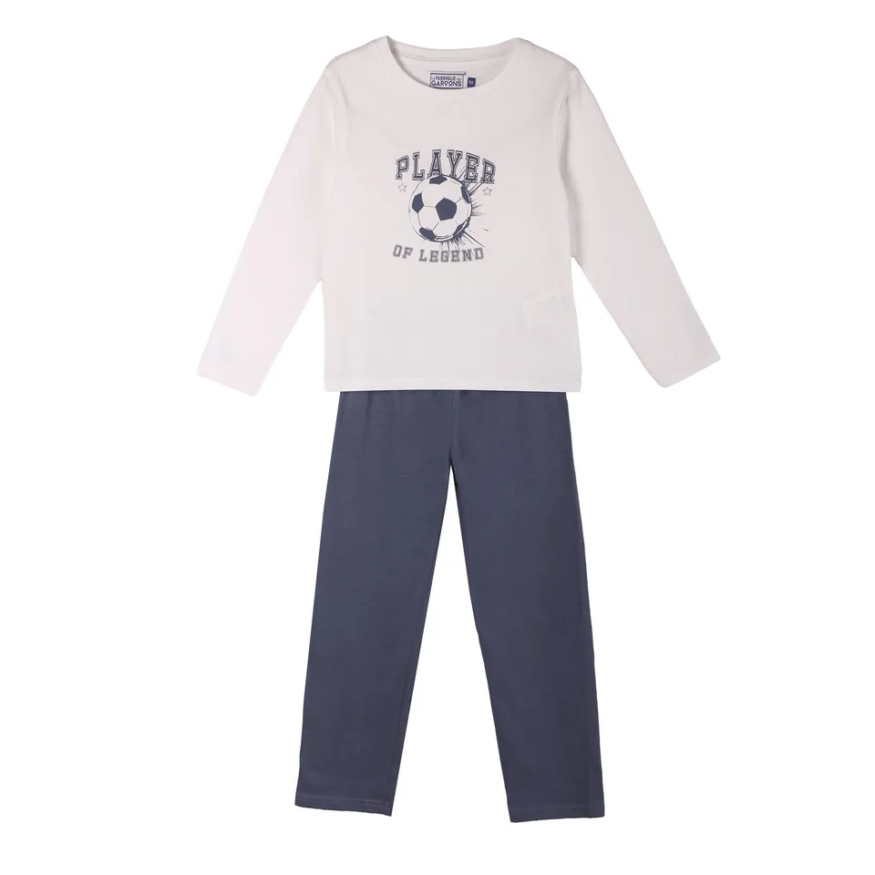Pyjama jersey bleu enfant 04A-14A coton nuit
