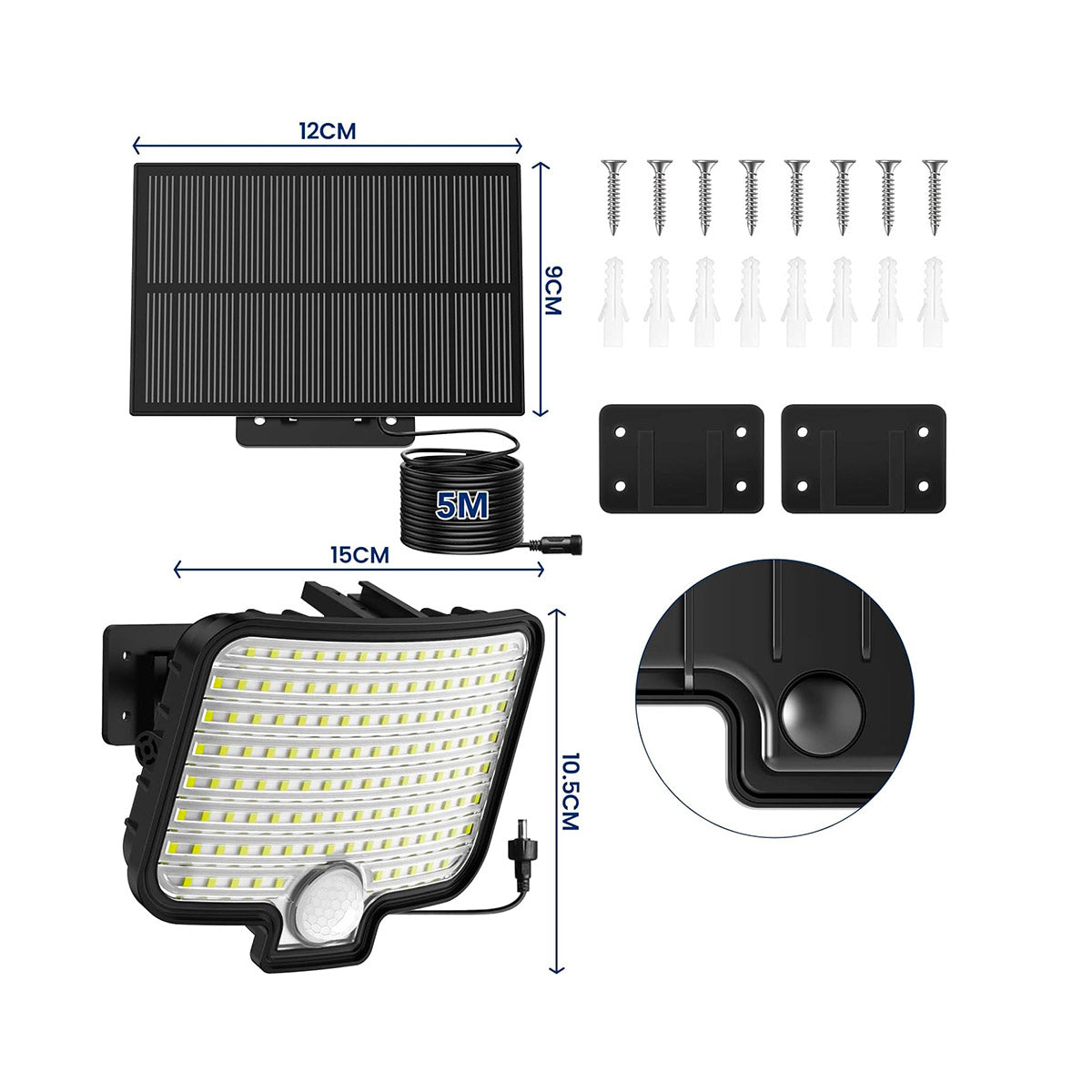 Red Deco Brightly lot 2 spots solaires LED détecteur mouvement
